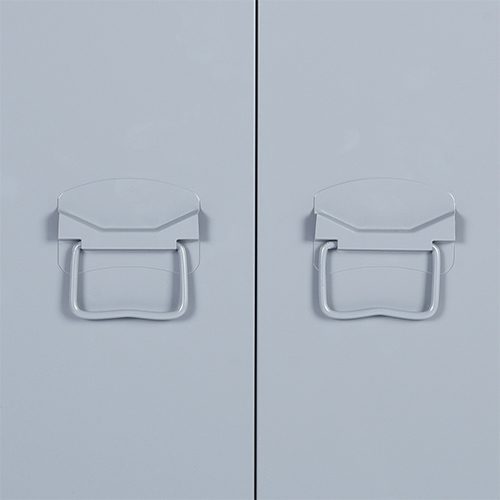 Espresso Dark Grey Metal Cabinet