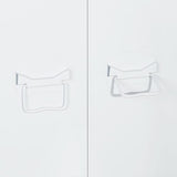 Espresso White Metal Cabinet