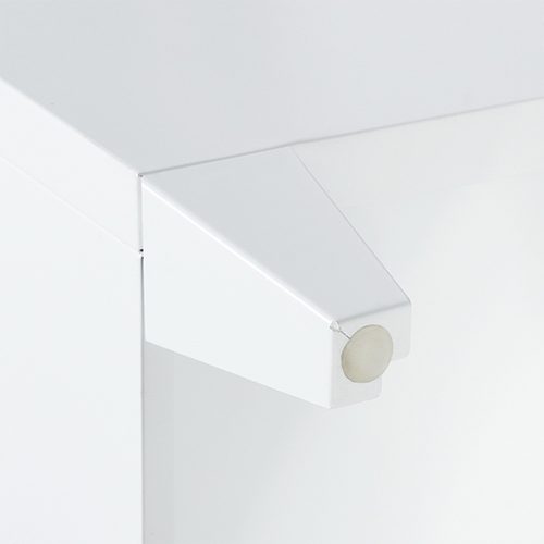 Espresso White Metal Cabinet
