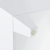 Espresso White Metal Cabinet