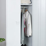 Espresso White Metal Cabinet