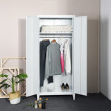 Espresso White Metal Cabinet
