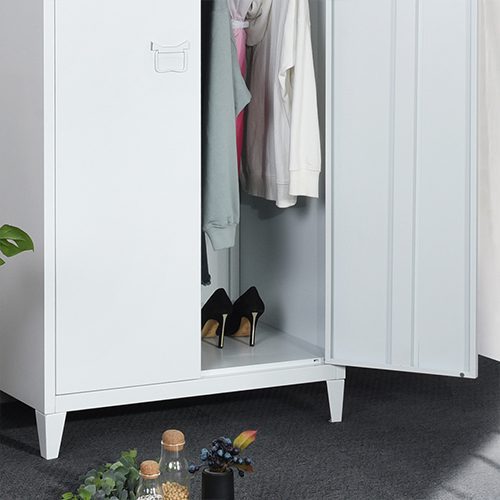 Espresso White Metal Cabinet
