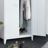 Espresso White Metal Cabinet