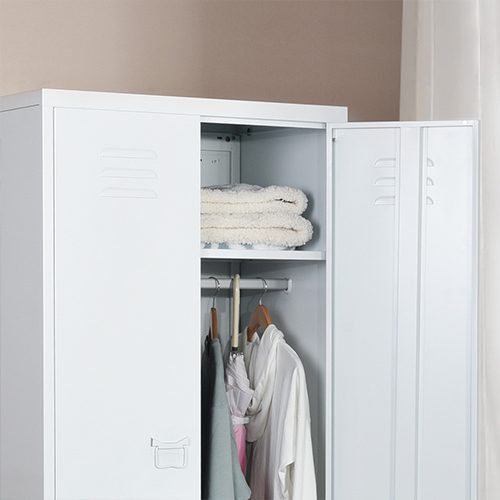 Espresso White Metal Cabinet