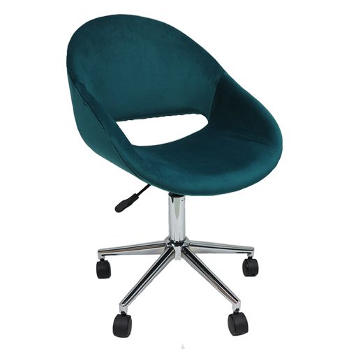 Jax Velvet Office Chair Teal Basics Home