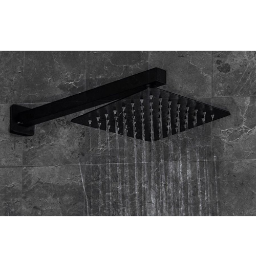 Square Matt Black Shower Head Basics Home