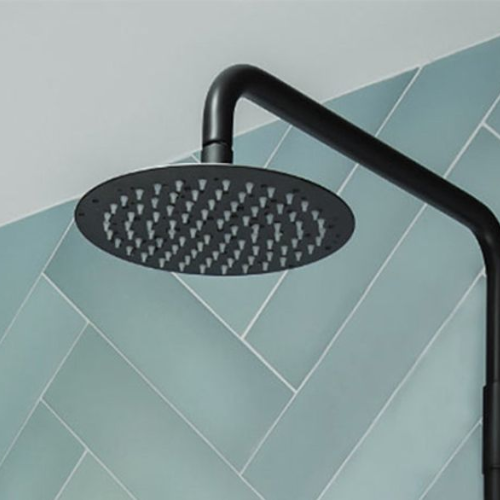 Round Matt Black Shower Head Basics Home