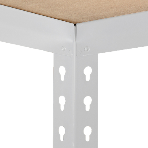 4 Tier Metal Shelving White Basics Home