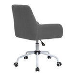 Anna Med Grey Office Chair - White Base