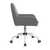 Anna Med Grey Office Chair - White Base