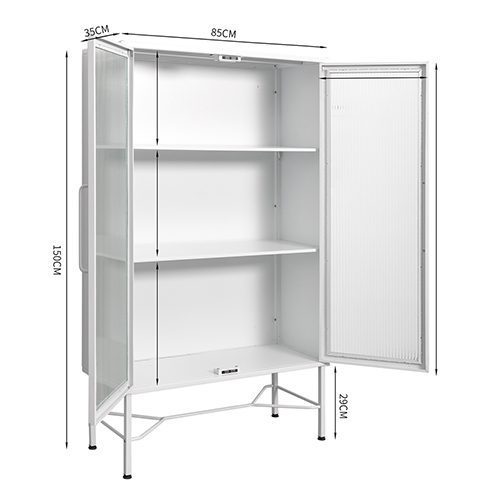 Zion White Metal Cabinet