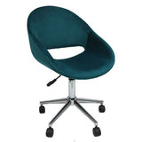 Jax Velvet Office Chair - Teal