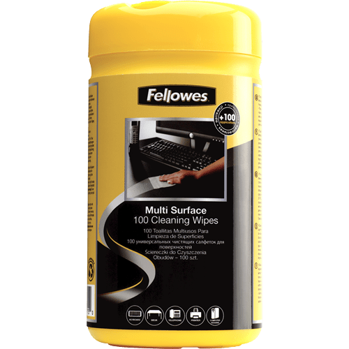Fellowes 100 Surface Cleaning Wipes