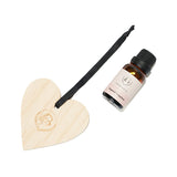 Wooden Heart with Essential Oil - Sugared Grapefruit
