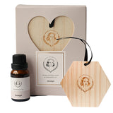 Wooden Hexagon with Essential Oil - Jasmyn