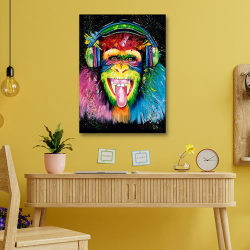 Retro Monkey Canvas