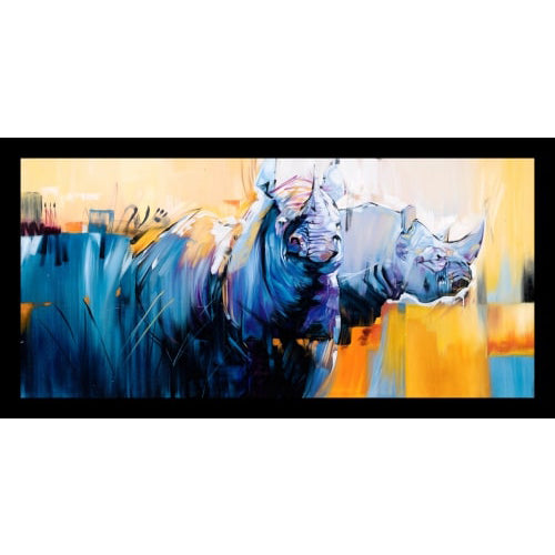 Abstract Rhino Canvas